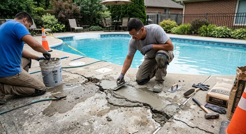 Concrete Pool Deck Repair in Miami Dade County, FL